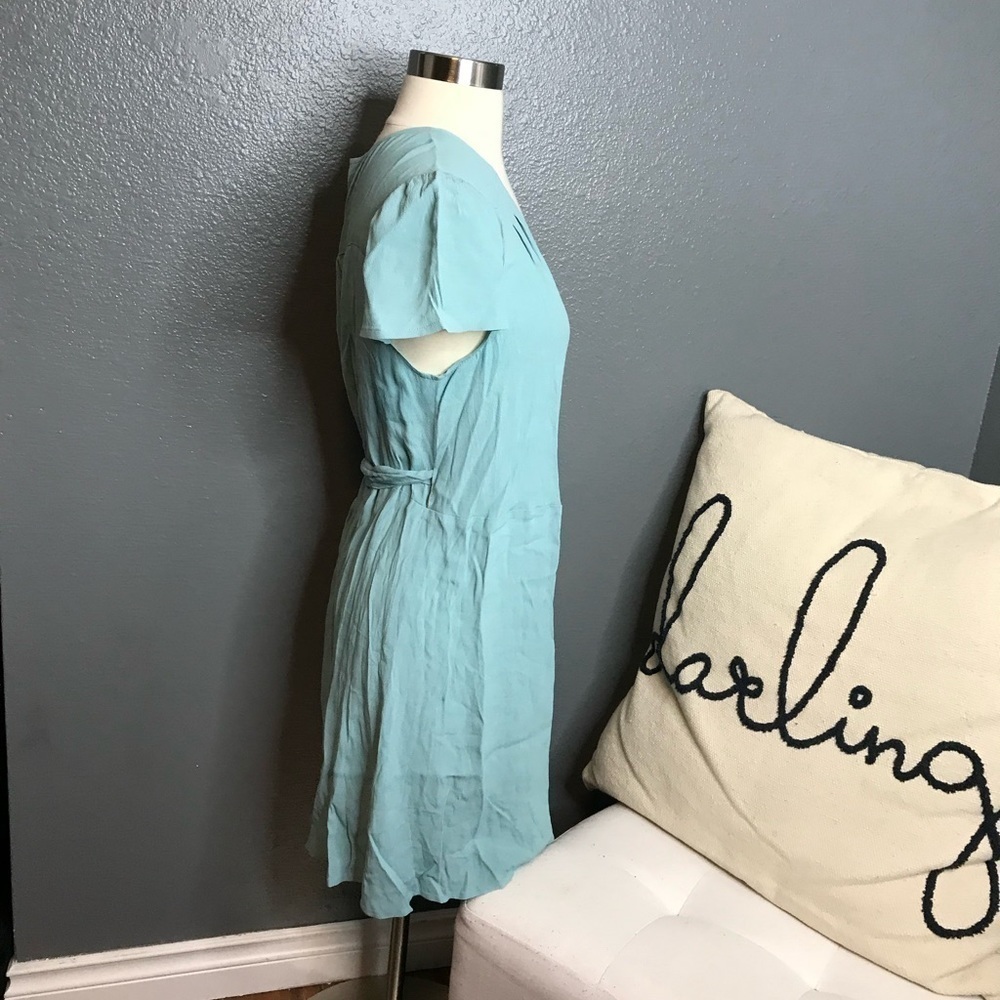 Leith French blue wrap dress size medium. - Picture 3 of 7